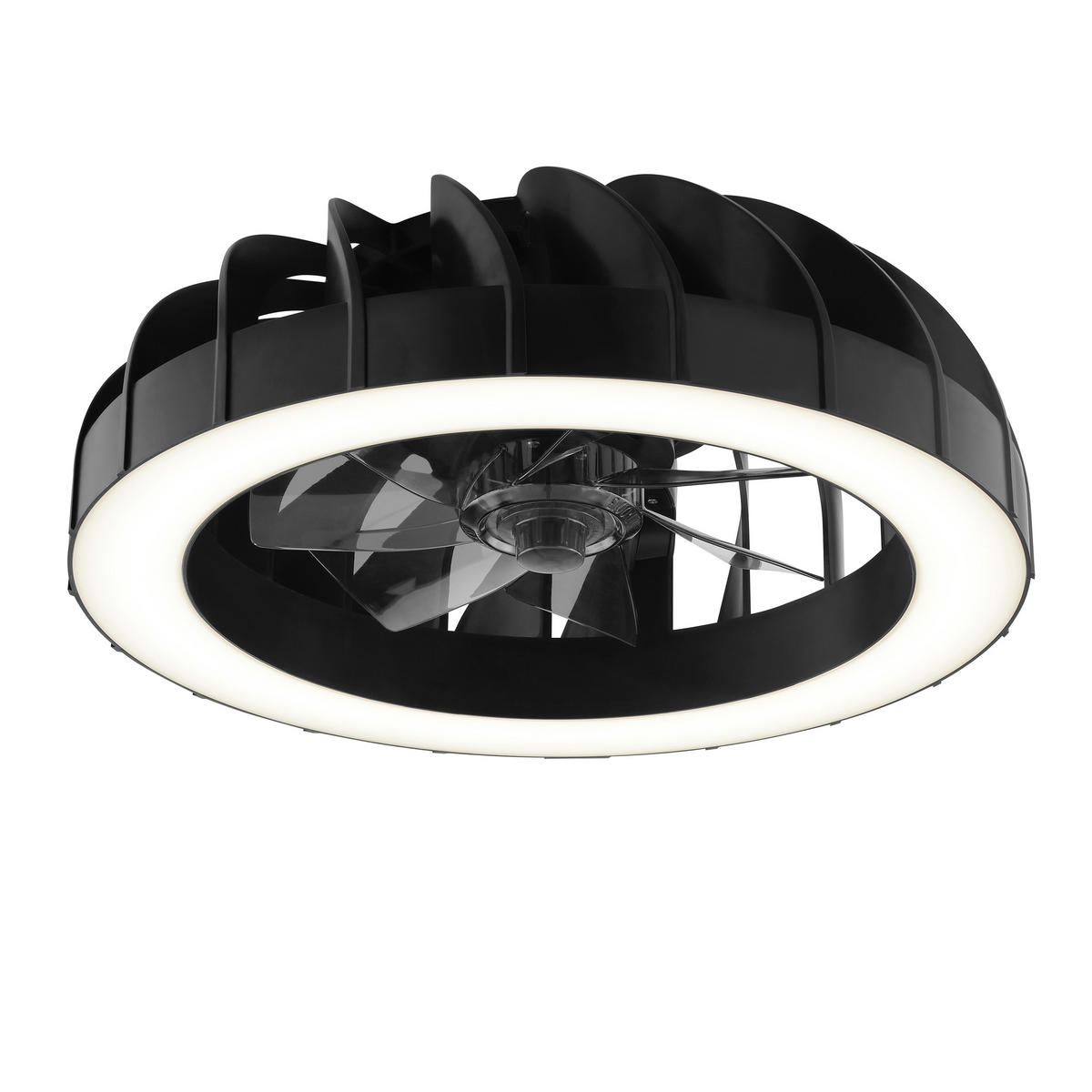 LED DECKENLEUCHTE Fanora Schwarz 46/46/15,4 cm - Schwarz, Kunststoff (46/46/15.4cm) - Brilliant