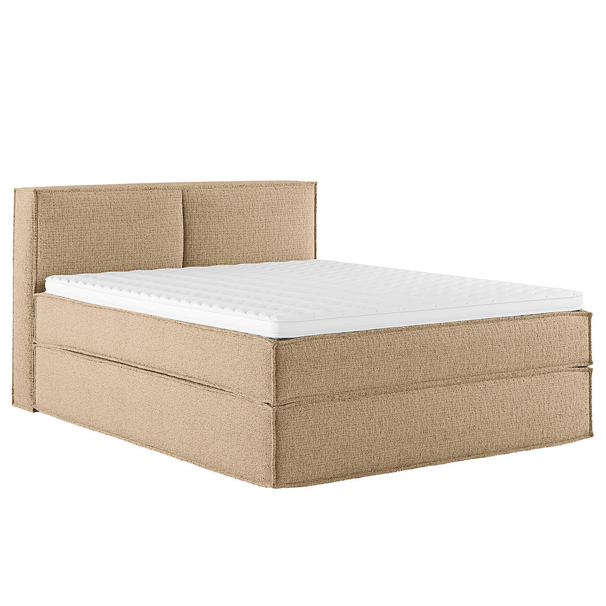 BOXSPRINGBETT mit Kopfteil - Premium - Beige, Textil (160/200cm) - home24