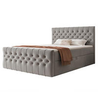 BOXBETT JOLIE 120x200 cm mit Matratze, Hellgrau - Hellgrau, Textil (120/200cm) - Idohome
