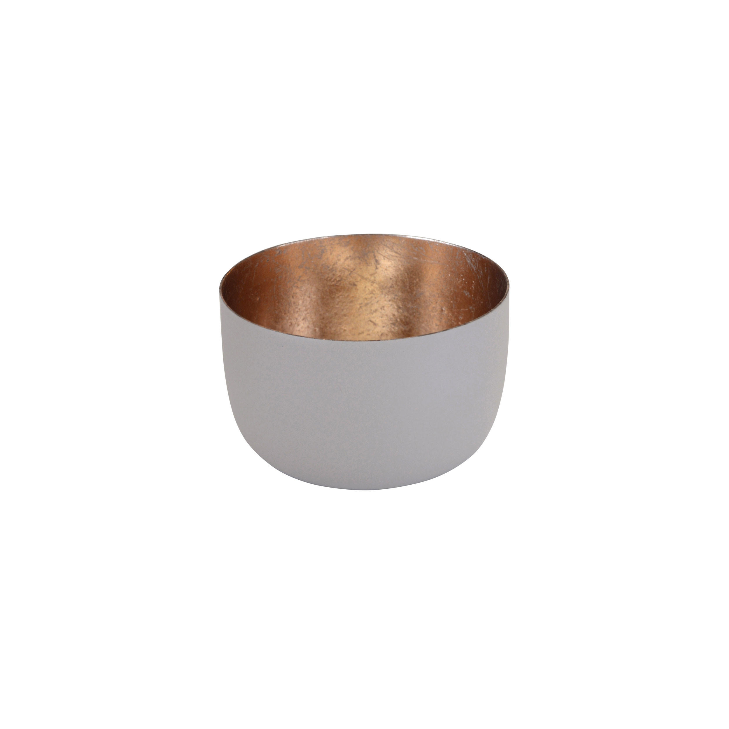 TEELICHTHALTER Madras S, Eisen, Sandstone / Gold, H 5 cm - Beige, Metall (5cm) - Gift Company