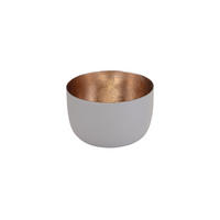 TEELICHTHALTER Madras S, Eisen, Sandstone / Gold, H 5 cm - Beige, Metall (5cm) - Gift Company