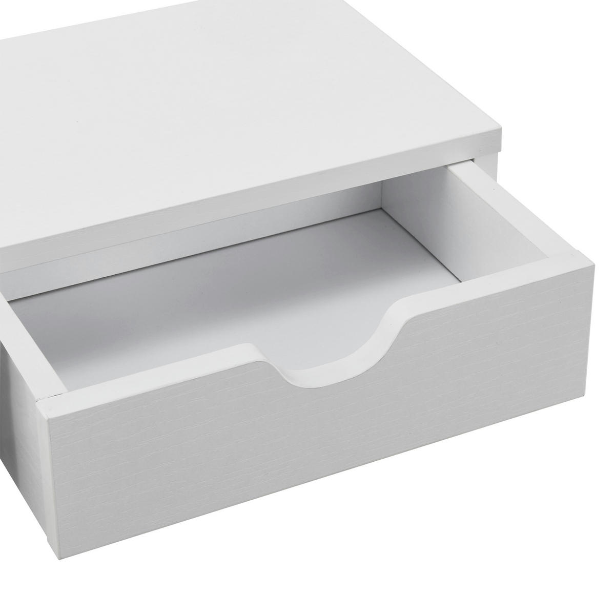 MONITORSTÄNDER Mänttä - Weiß, Holzwerkstoff (18/50/13cm) - [en.casa]