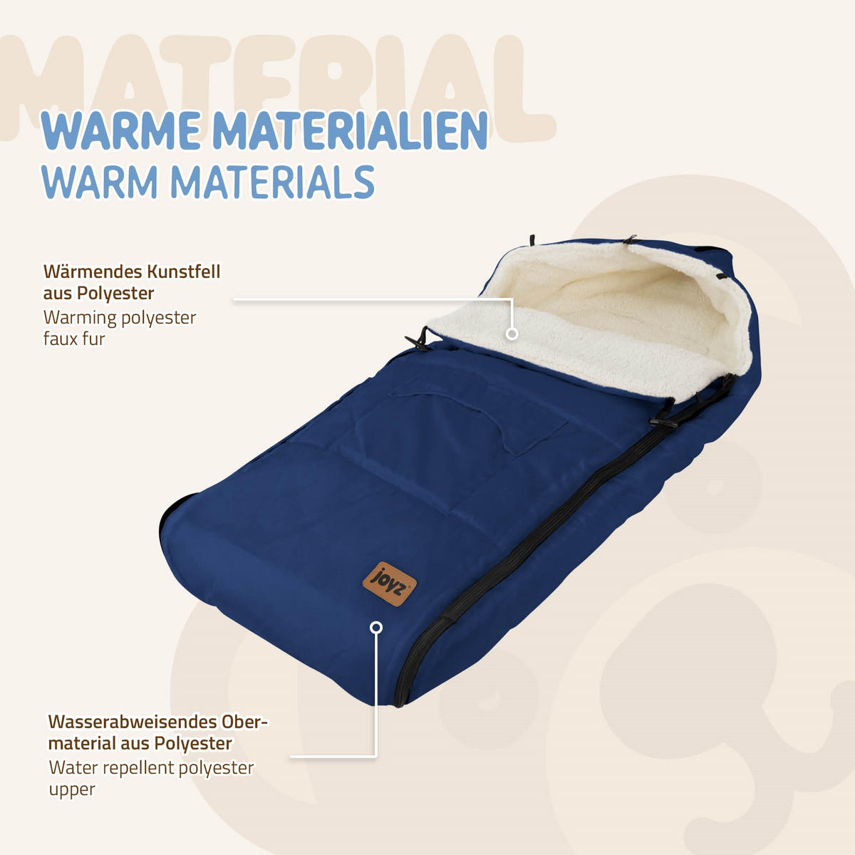 DĚTSKÝ SPACÁK Modrý - tmavě modrá, textil (48/10/94cm) - Joyz