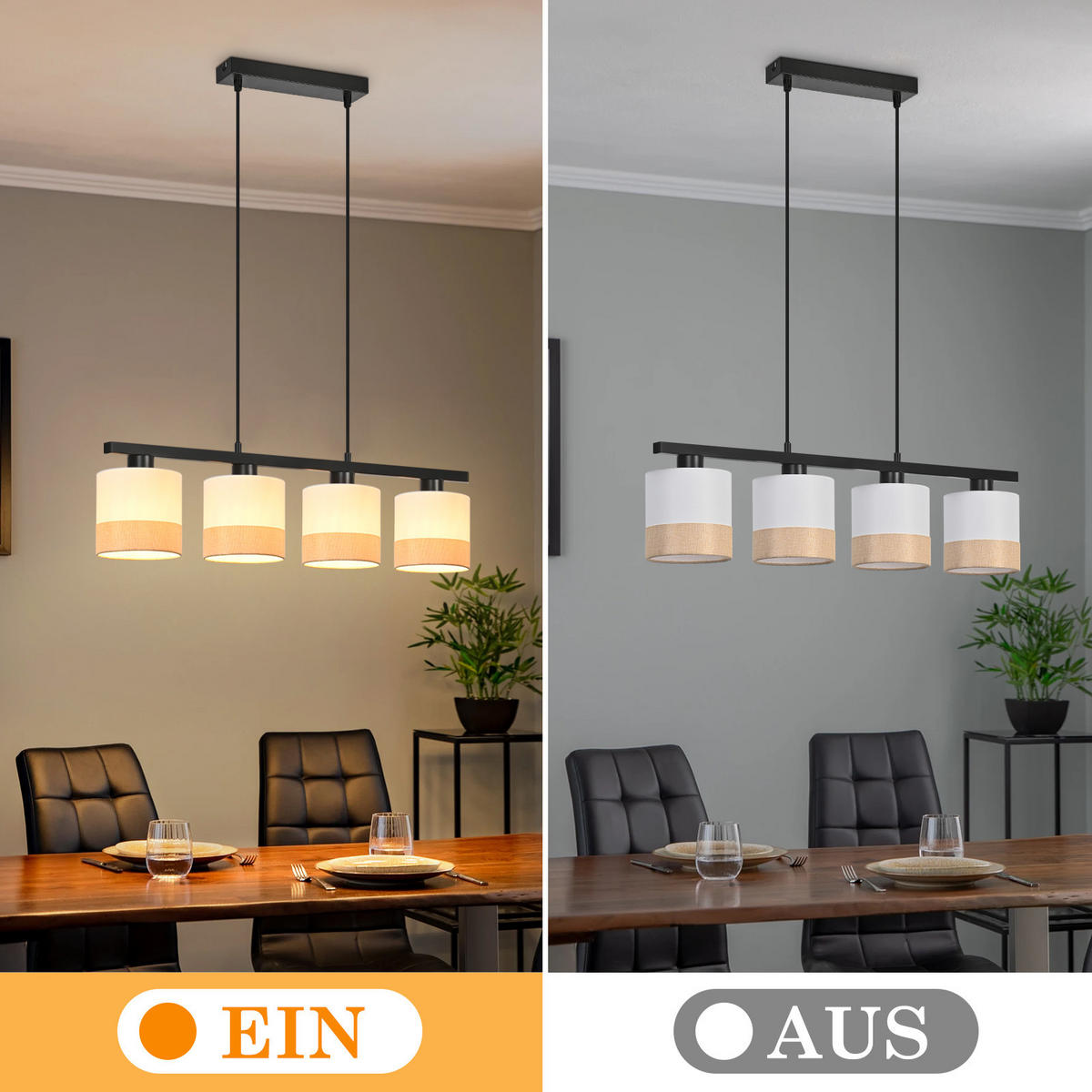 PENDELLEUCHTE Irving 30/5/120 cm - Weiß, Metall (30/5/120cm) - ZMH