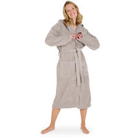 BADEMANTEL Cotton Ida: M, Grau - Grau, Textil (Mnull) - Blumtal
