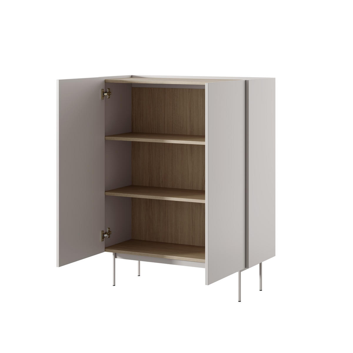HIGHBOARD COLORE 97/122/37 cm mit 2 Türen Kaschmir - Kaschmir, Holzwerkstoff (97/122/37cm) - MASSENO