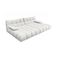 BIG SOFA VIVIEN Weiß Cord - Schwarz/Weiß, Kunststoff/Textil (296/85/178cm) - KAWOLA