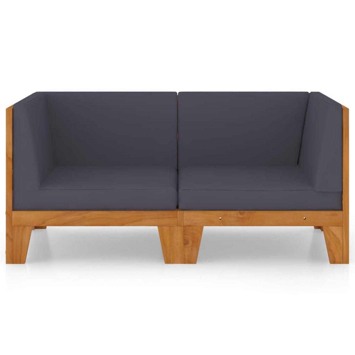 GARTENSET Renard 2-teilig - Grau, Holzwerkstoff - Nettlife