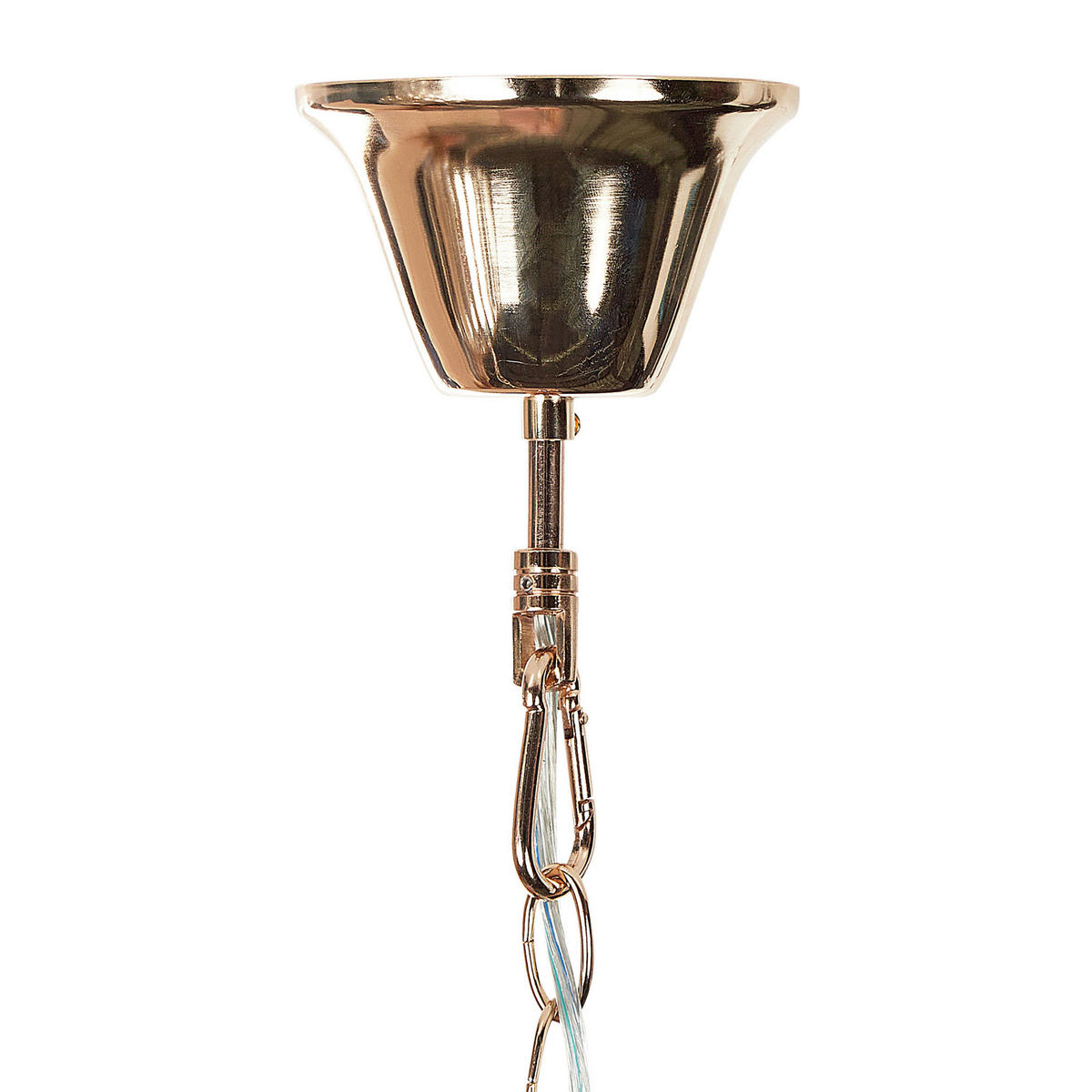 KRONLEUCHTER Gold Acheiro L - Transparent/Goldfarben, Glas (49/49/120cm) - Beliani