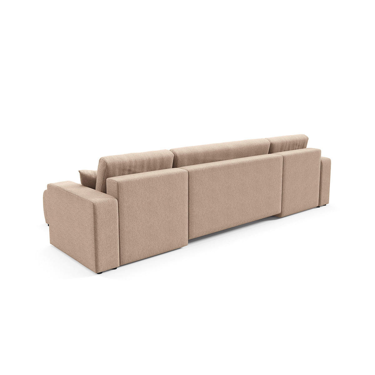 PANORAMASOFA Vasco 5 Sitzplätze Beige - Beige, Holz (318/88/145cm) - Petits-meubles
