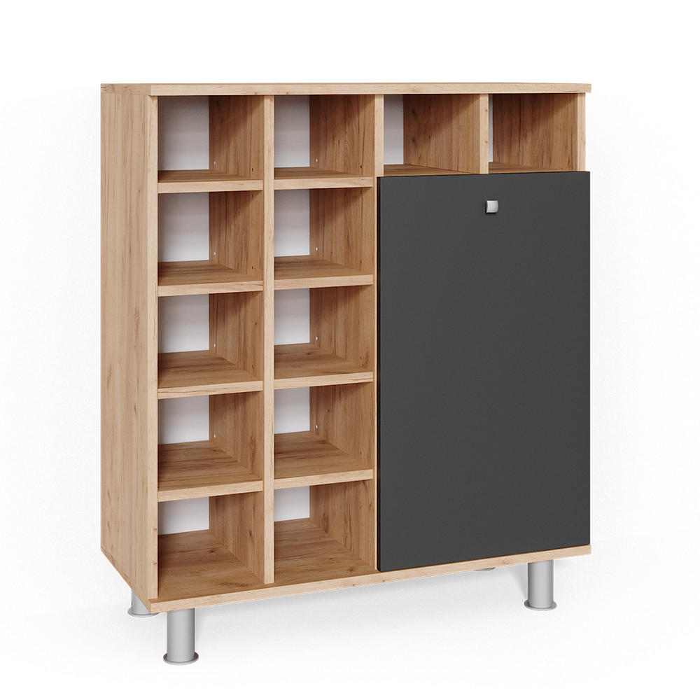 BADSCHRANK Fynn Anthrazit 78.4 x 91.6 cm - Anthrazit, Holzwerkstoff (78.4/91.6/34cm) - Vicco
