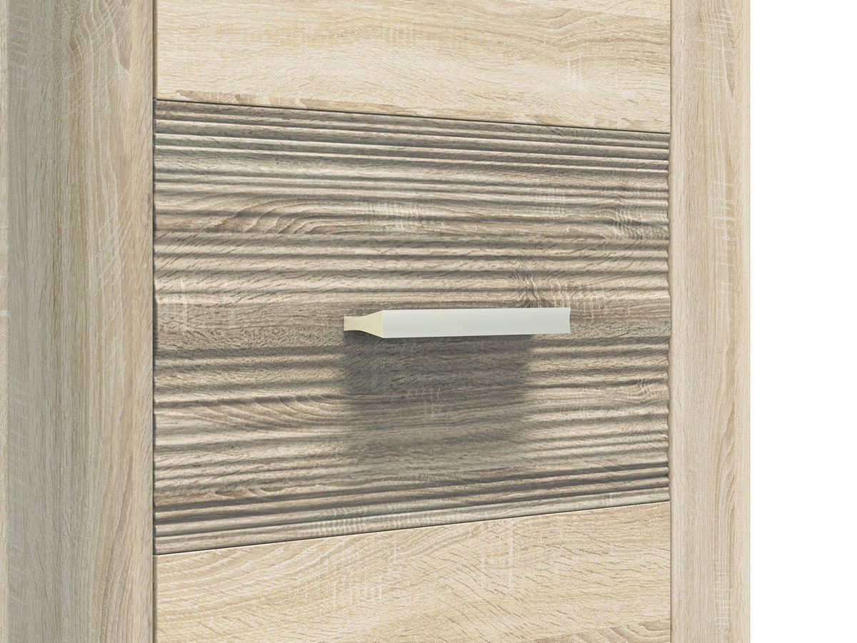 STAURAUMSCHRANK Castel Sonoma Eiche hell / Sonoma Eiche Trüffel 55 / 43 / 201cm - Braun/Sonoma Eiche, Holz/Holzwerkstoff (55/201/43cm) - Feldmann-Wohnen