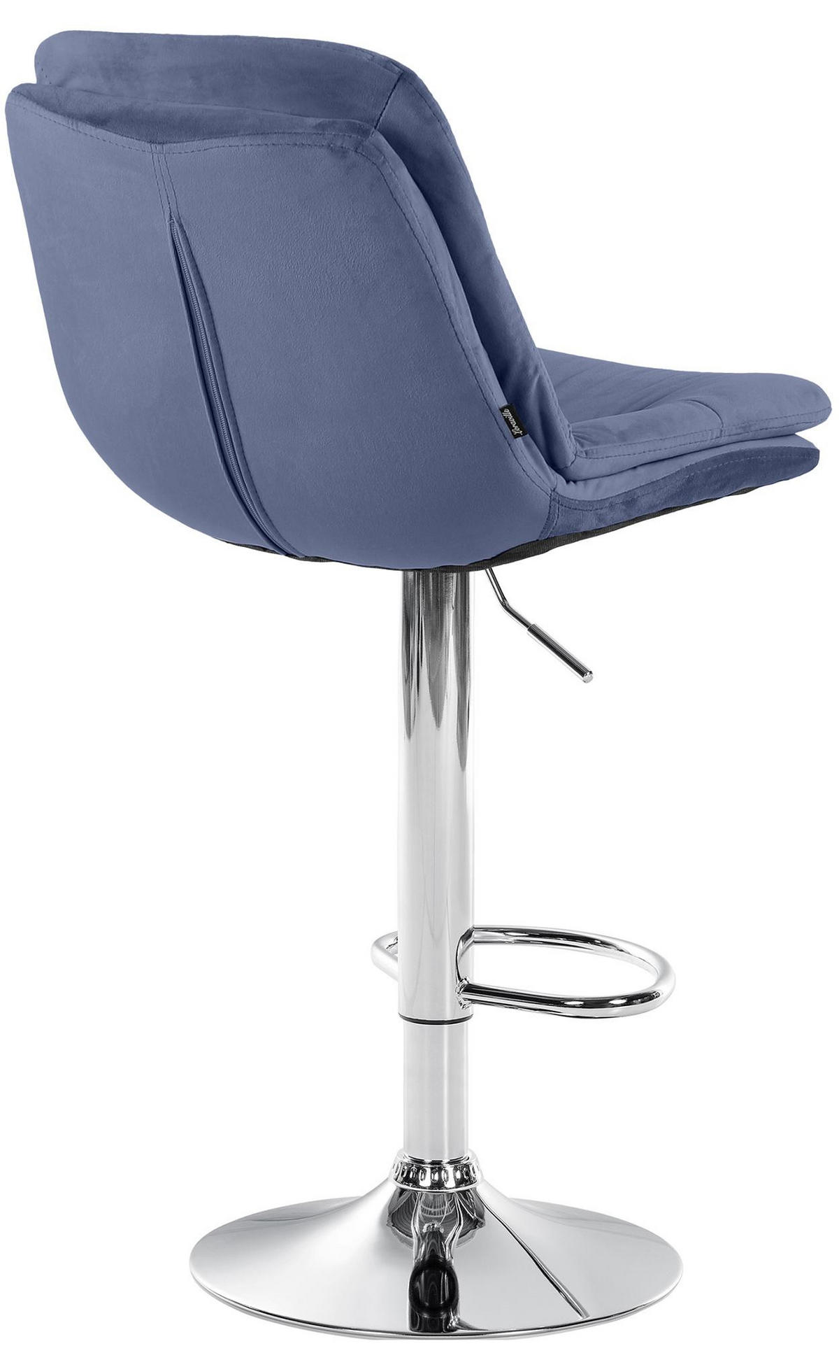 BARHOCKER Samt blau - Blau/Schwarz, Textil (46/94/54cm) - CLP
