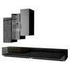 WOHNWAND Kossana 11 Schwarz 300/142/43 cm Design - Schwarz, Holzwerkstoff/Kunststoff (300/142/43cm) - AX Living