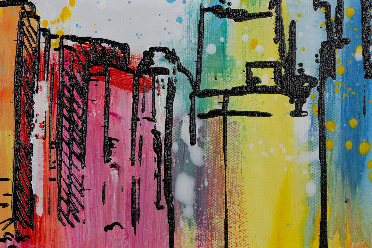 ACRYLBILD HANDGEMALT 120/60 cm - Grau, Holz/Textil (120/60cm) - KUNSTLOFT