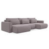 WOHNLANDSCHAFT Samt Stoff Violett - Lila/Flieder, Kunststoff/Textil (340/82/149cm) - Makamii