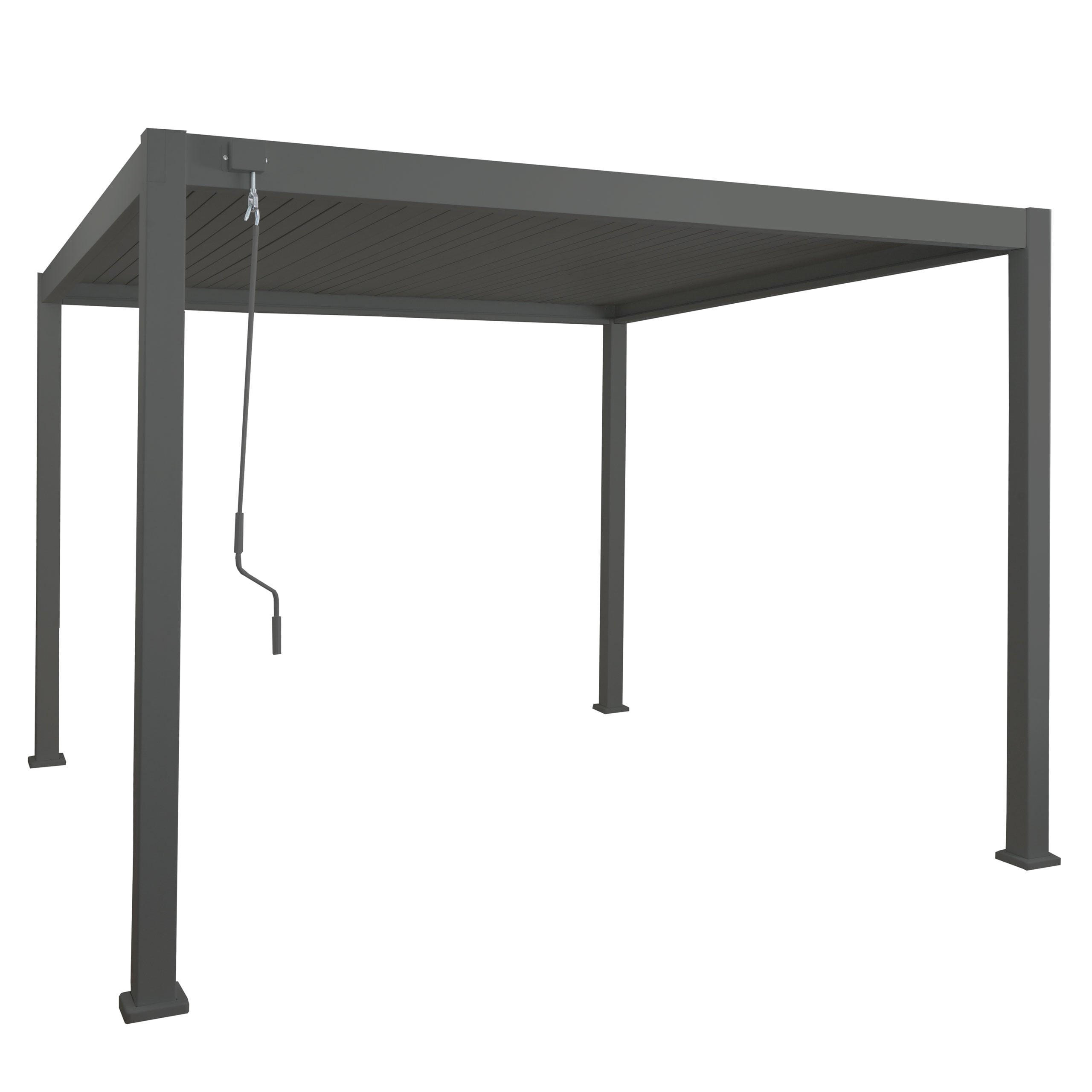 PERGOLA Alu 230x300x300cm Anthrazit - Anthrazit, Metall (300/230/300cm) - BERLINLODGE