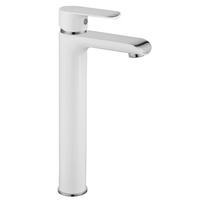 WASCHBECKENARMATUR Rea Bloom White Chrom High - Weiß, Metall (4.8/30/15cm) - REA