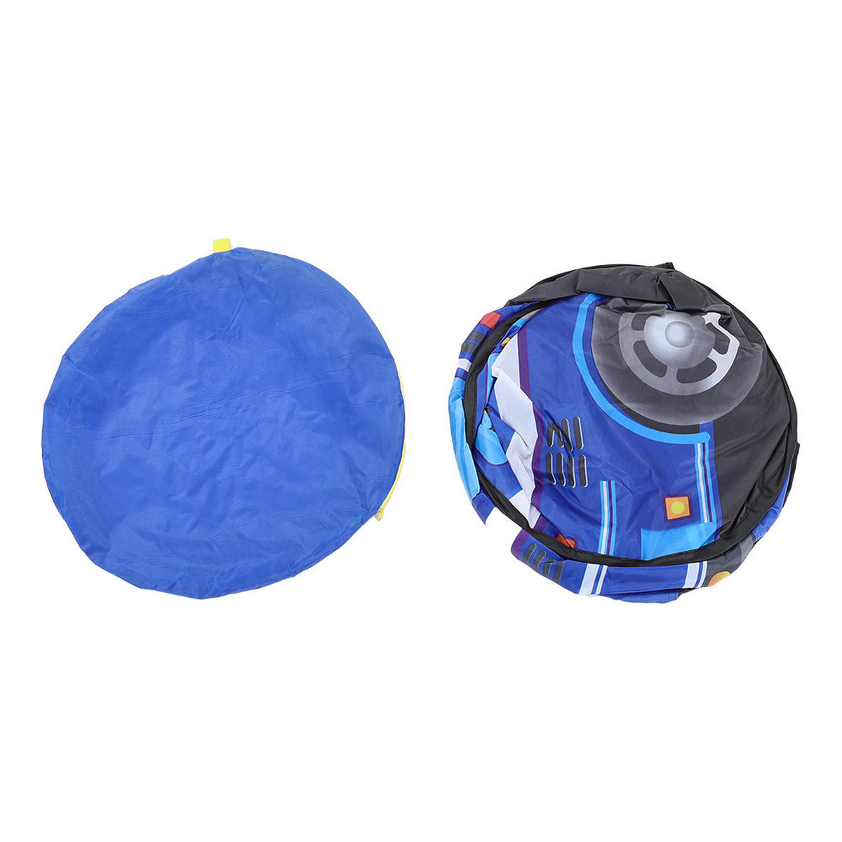 KINDERZELT 115/75/70 cm Faltbar Polizeiauto-Motiv Polyester Blau - Blau, Kunststoff (115/75cm) - Livingandhome