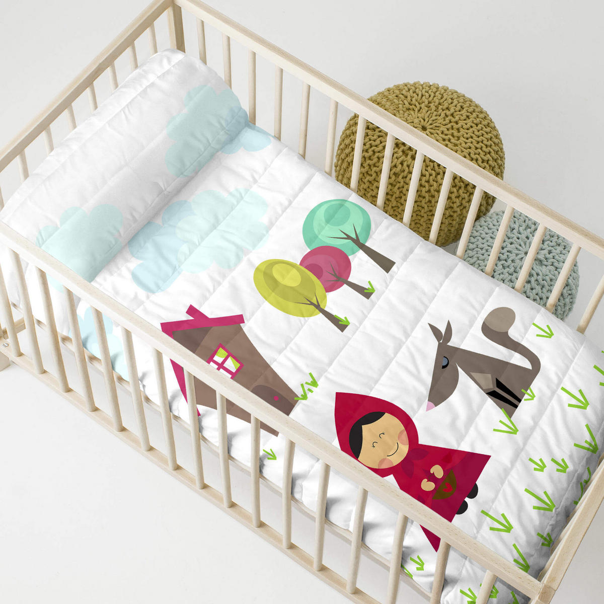 TAGESDECKE grandma 100x130 cm (kinderbett) mehrfarbig - Multicolor, Textil (100/130cm) - Happy Friday