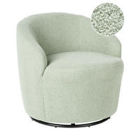 DREHSESSEL Bouclé Hellgrün Davik - Hellgrün, Textil (62/67/63cm) - Beliani