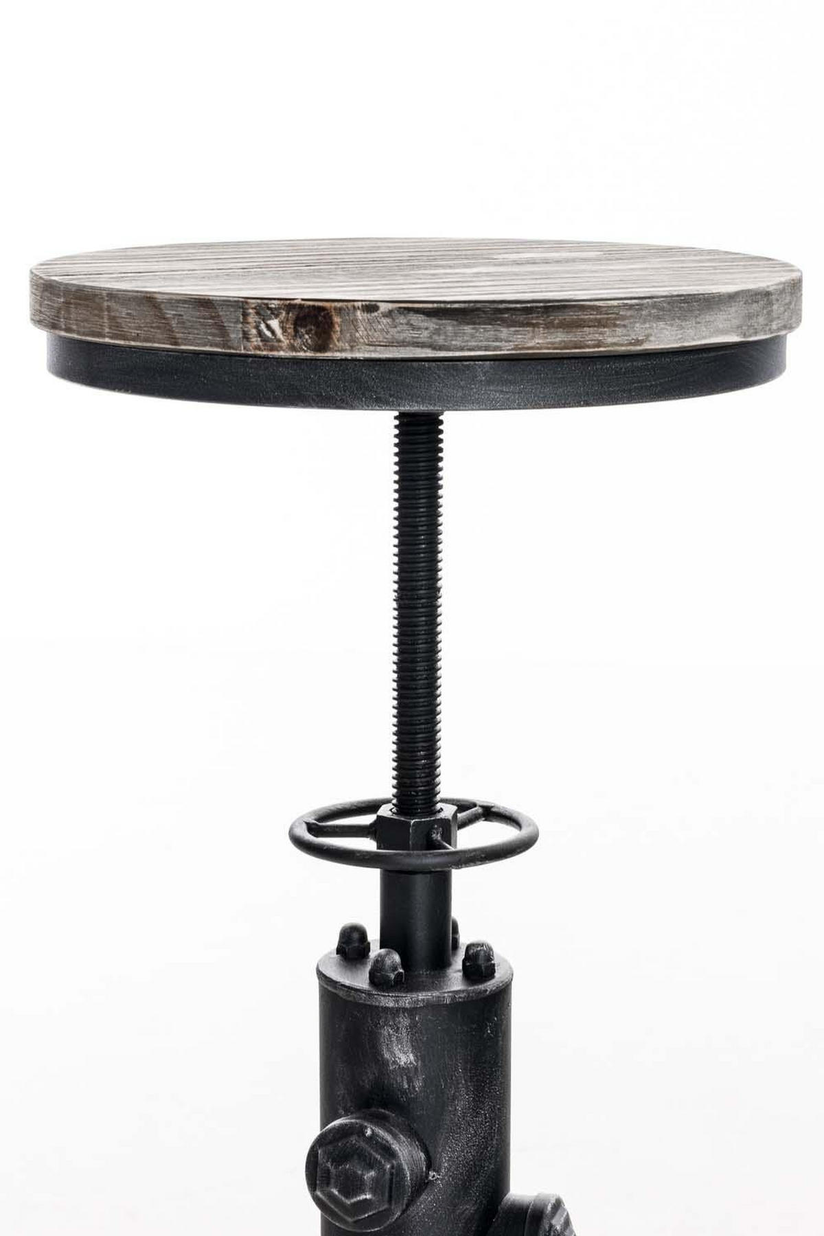 BARHOCKER Metall Antik Silber - Silberfarben, Metall (33/59/33cm) - CLP
