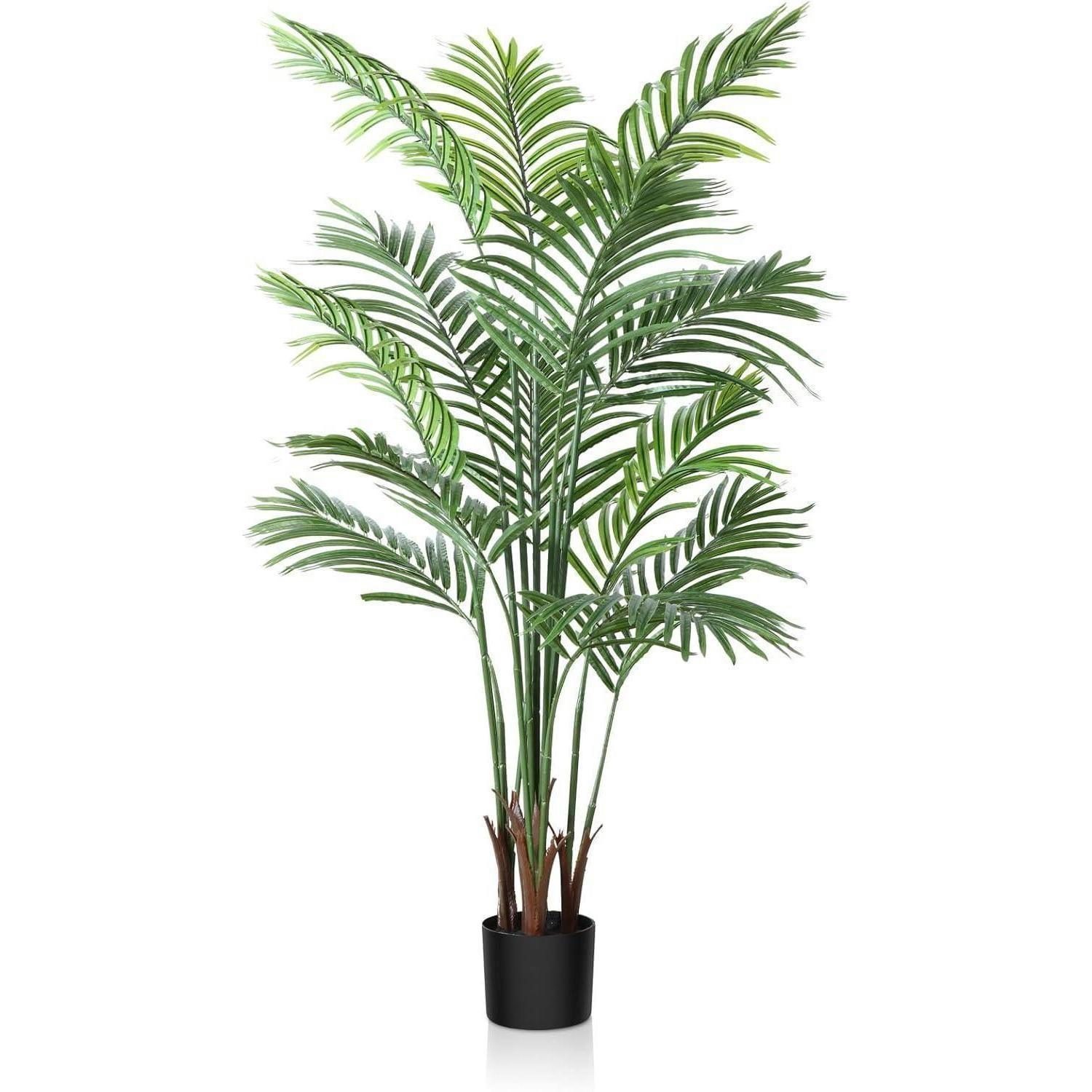 KUNSTPFLANZE Palme 130 cm mit Topf - Grün, Kunststoff (97cm)