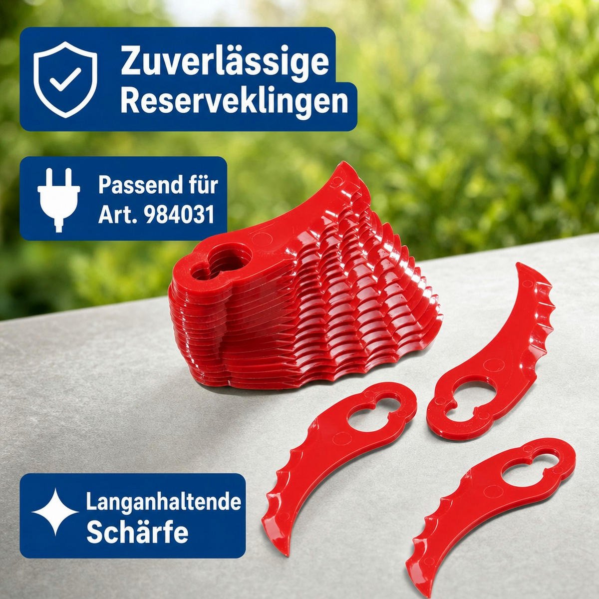 ERSATZMESSER gebogen - Rot, Kunststoff (9.2/2.2/2.5cm) - Westfalia