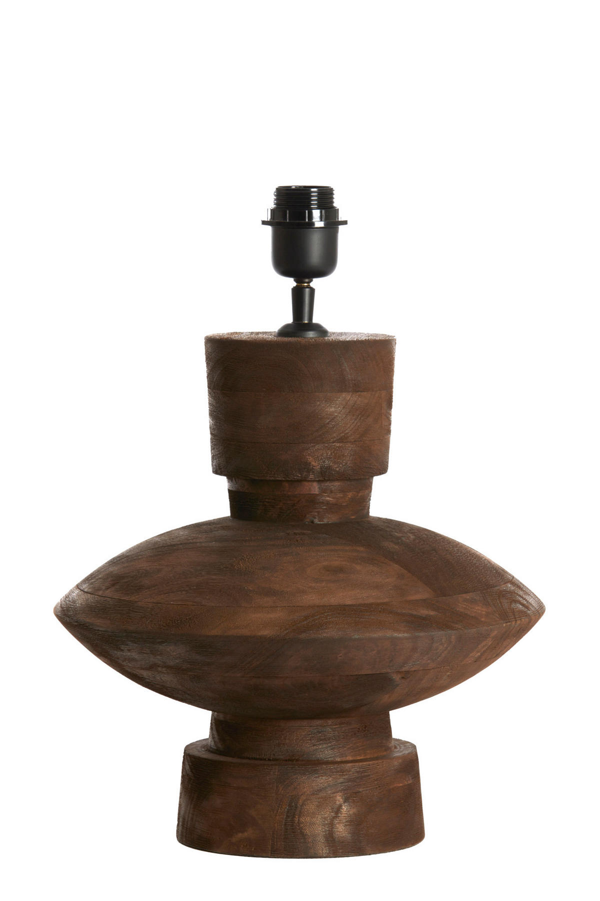 LAMPENFUSS Fiera Braun Ø31/31 cm - Dunkelbraun, Holz (31/31/31cm) - Light & Living