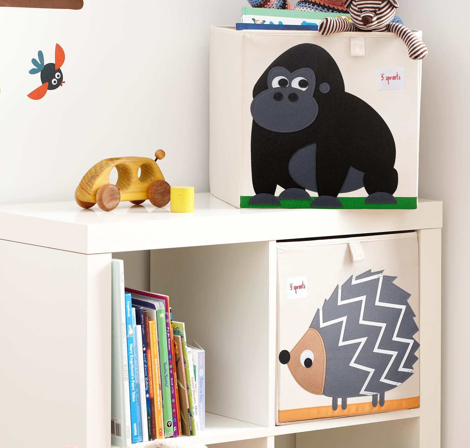 AUFBEWAHRUNGSBOX Gorilla 33x33x33cm - Naturfarben, Textil (33/33cm) - 3Sprouts