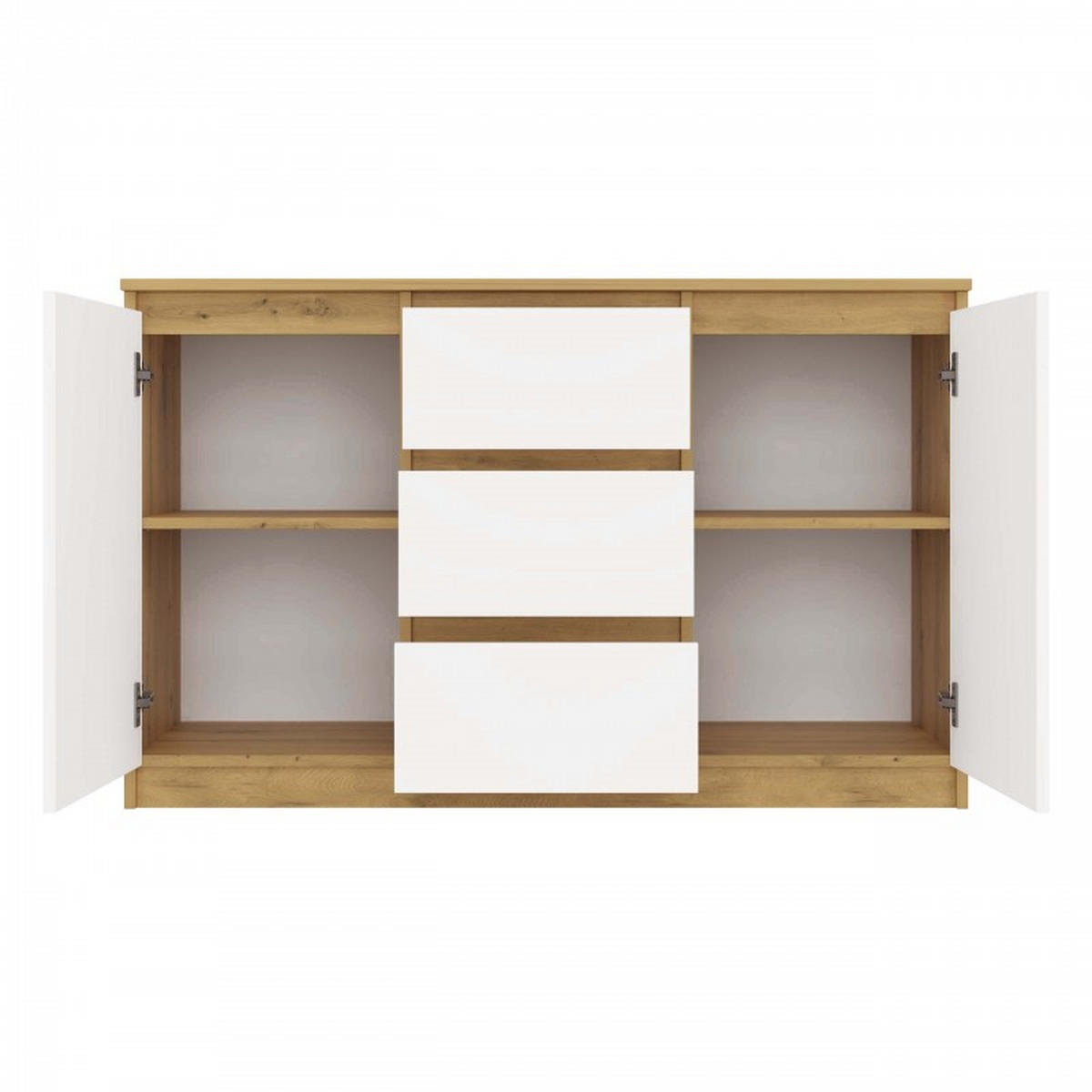 KOMMODE Artisan, Weiß 120/75/40 - Weiß, Holzwerkstoff (120/75/40cm) - RAUMHIRSCH FURNITURE