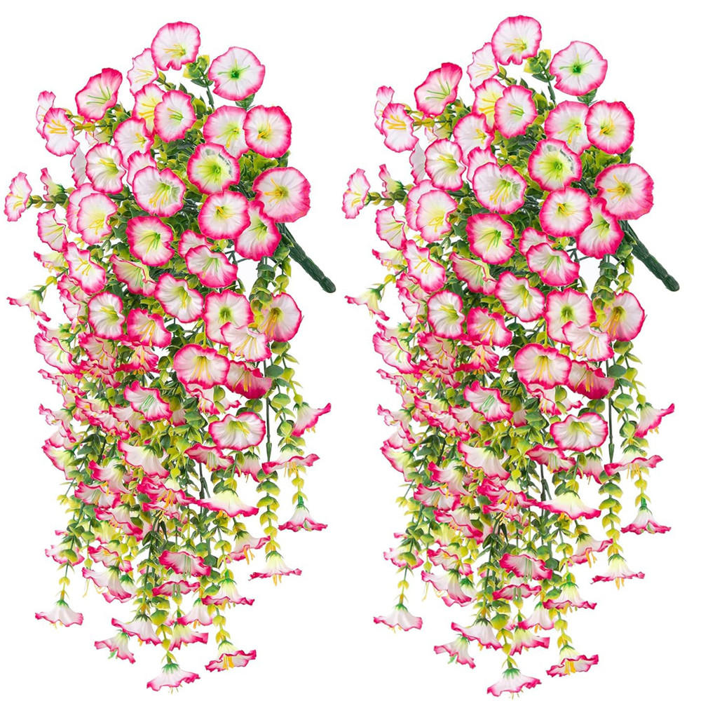 KUNSTBLUME 2 Stück Kunstblumen Veilchen Hängend - Pink, Kunststoff (75cm) - Kaket