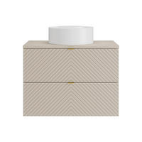 EINZELWASCHTISCH - 80 cm x 46.5 cm - Holz, Platte - Beige - DORIONI - Beige, Holz (80/61.6/46.5cm) - Vente-Unique