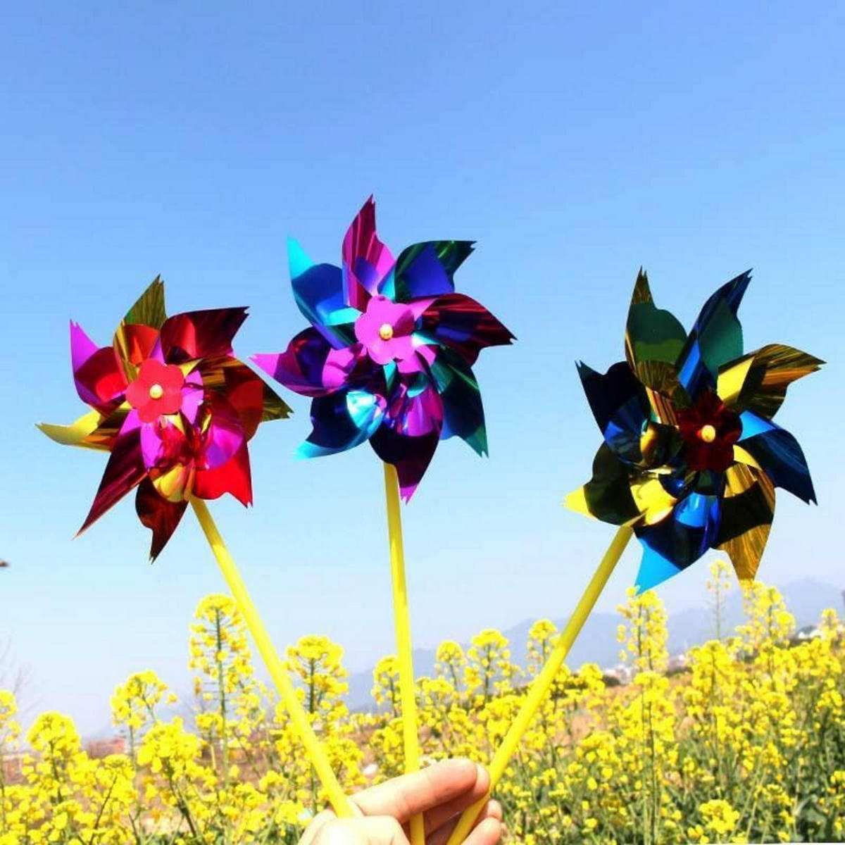 WINDRAD 100-teiliges Set Kunststoff Regenbogen DIY für Garten und Party - Multicolor, Kunststoff (34/16.5/34cm)