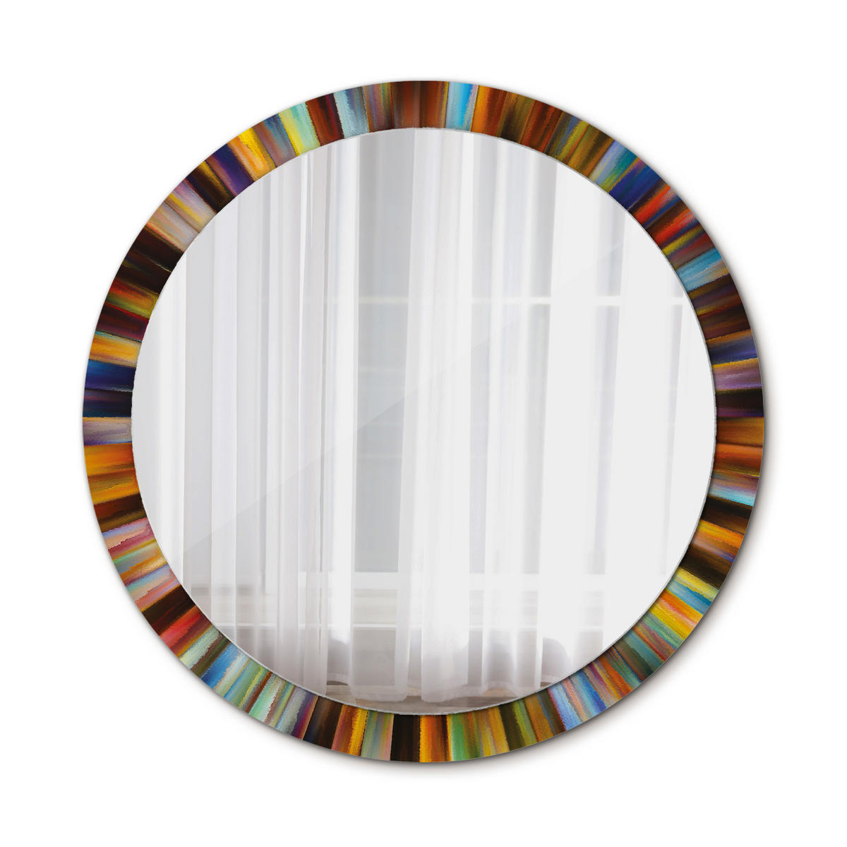 SPIEGEL Ø100 cm Rund mit Aufdruck - Multicolor, Glas (100/100/0.4cm) - TULUP
