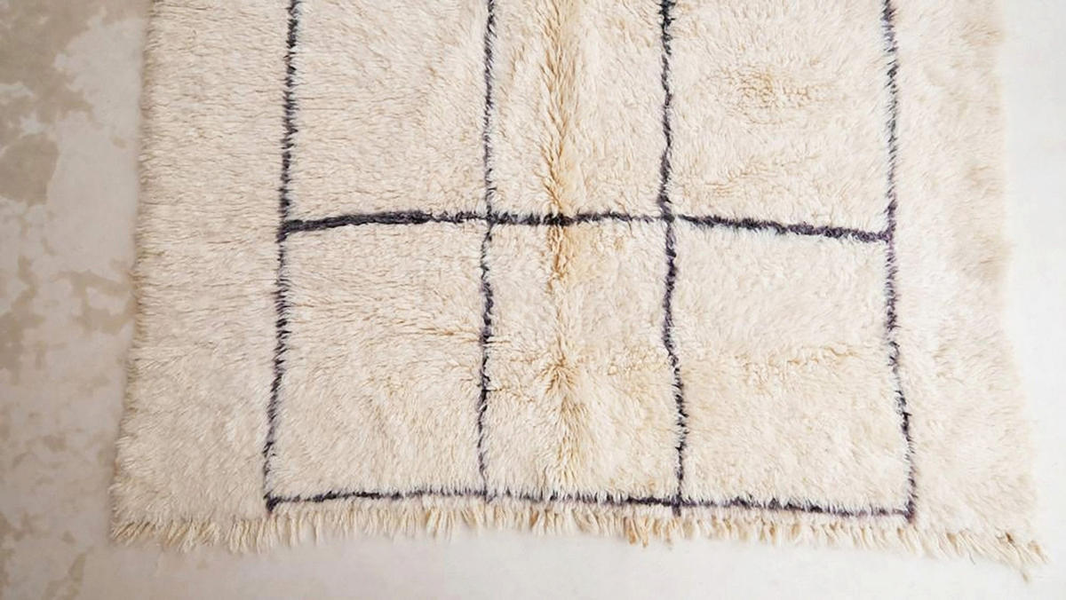 BERBERTEPPICH aus reiner Wolle 174x 254 cm - Beige, Naturmaterialien (174/254cm) - AFK Living