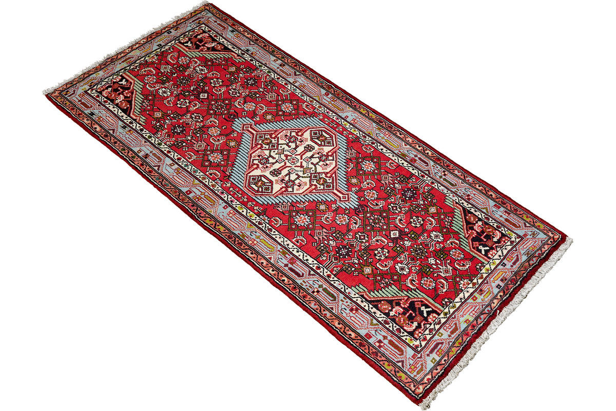TEPPICH Assadabad Rot 195/83 cm Schurwolle - Rot, Textil (83/195cm) - Looma