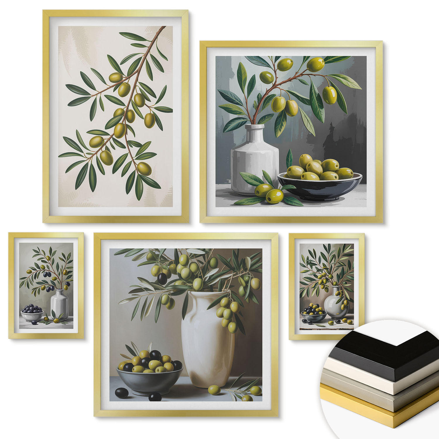 ArtPrintCave Wandbilder Gold 40x60 cm