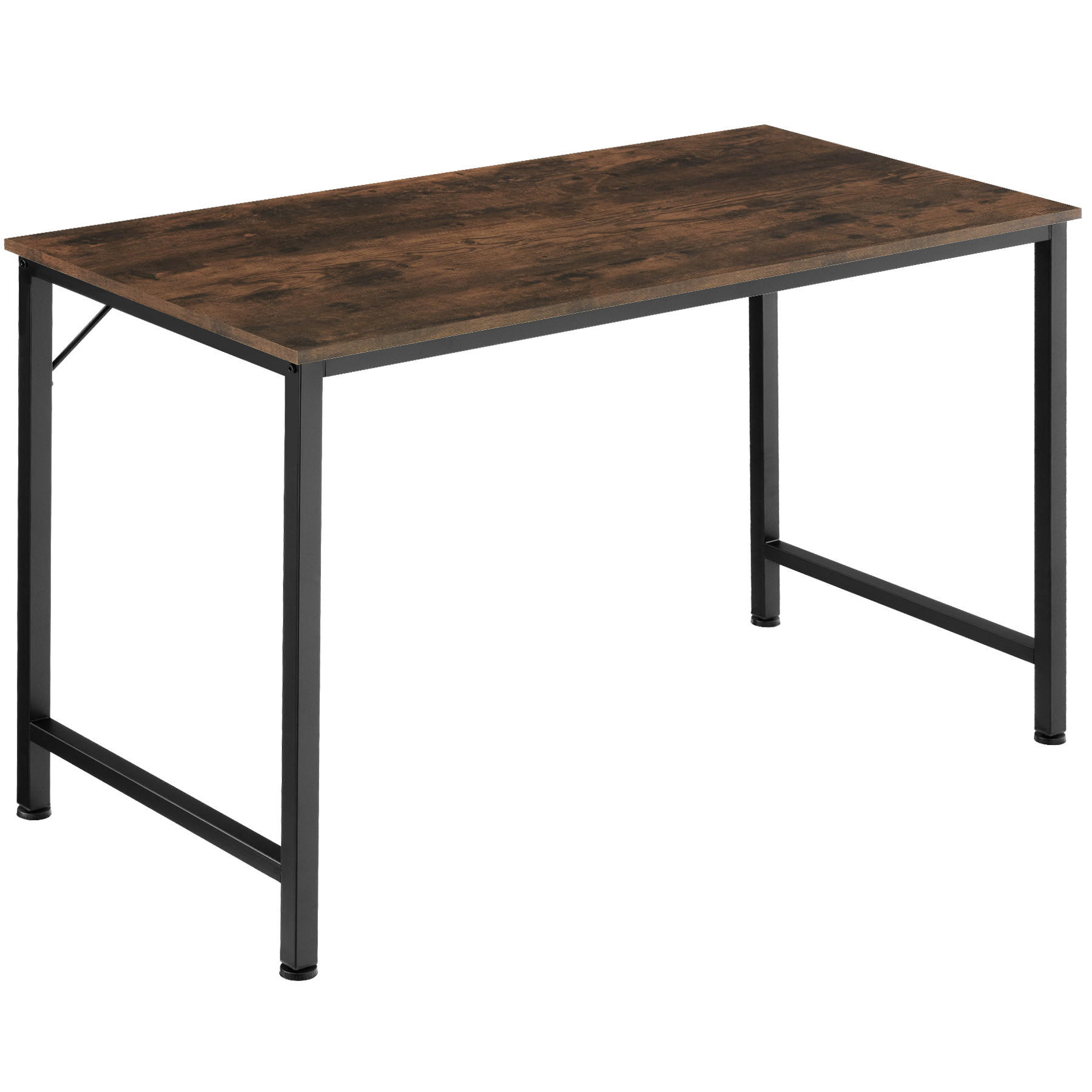 SCHREIBTISCH Jenkins, Höhe 75, 5 cm, Industrial Holz dunkel, rustikal - Rostfarben, Holzwerkstoff (60/140/75.5cm) - tectake