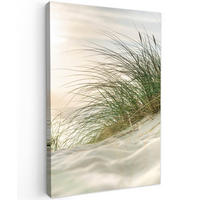 LEINWANDBILD Dünen mit Strandhafer in der Sonne des Nationalparks Schleswig-Holsteinisches Wattenmeer 20x30 cm - Creme, Textil (20/30cm) - MuchoWow