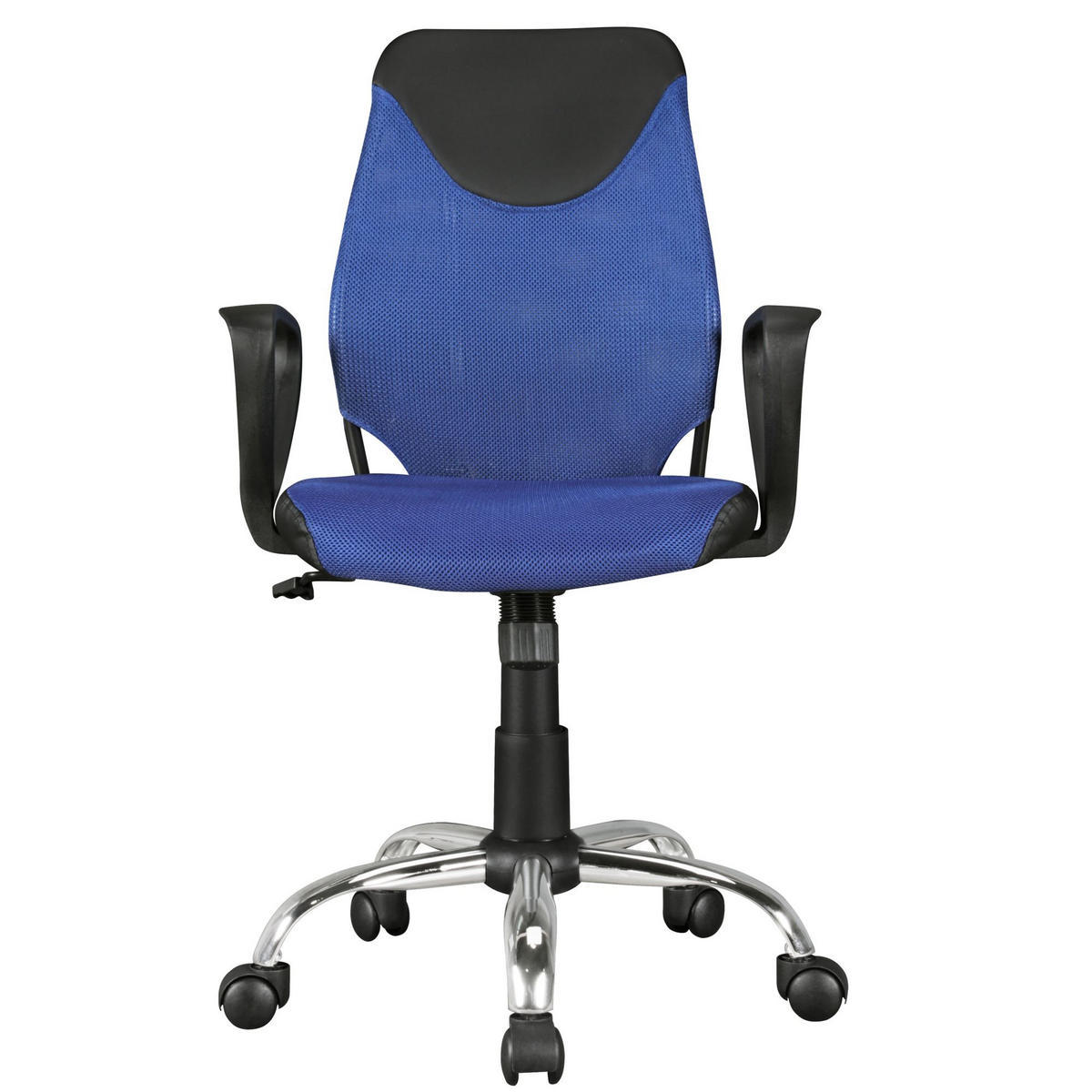 JUGENDDREHSTUHL Nylon Ergonomisch Höhenverstellbar DAVOS, Blau 60x60x101 cm - Blau/Silberfarben, Textil/Metall (60/101/60cm) - KADIMA DESIGN