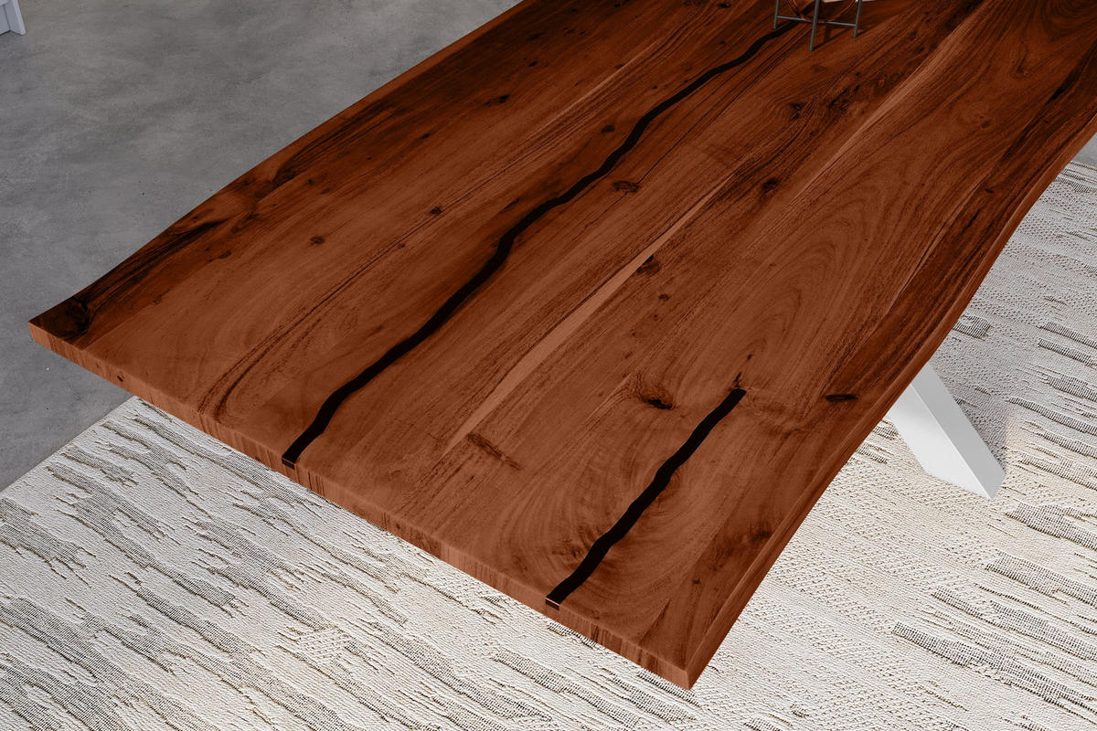 ESSTISCH POLLY - Braun/Akaziefarben, Holz (100/300/77cm) - SAM