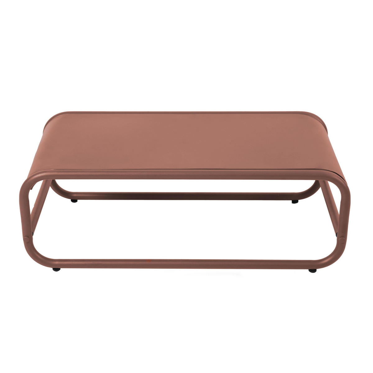 BEISTELLTISCH, terrakotta - Braun, Metall (85/40/30cm) - Oviala