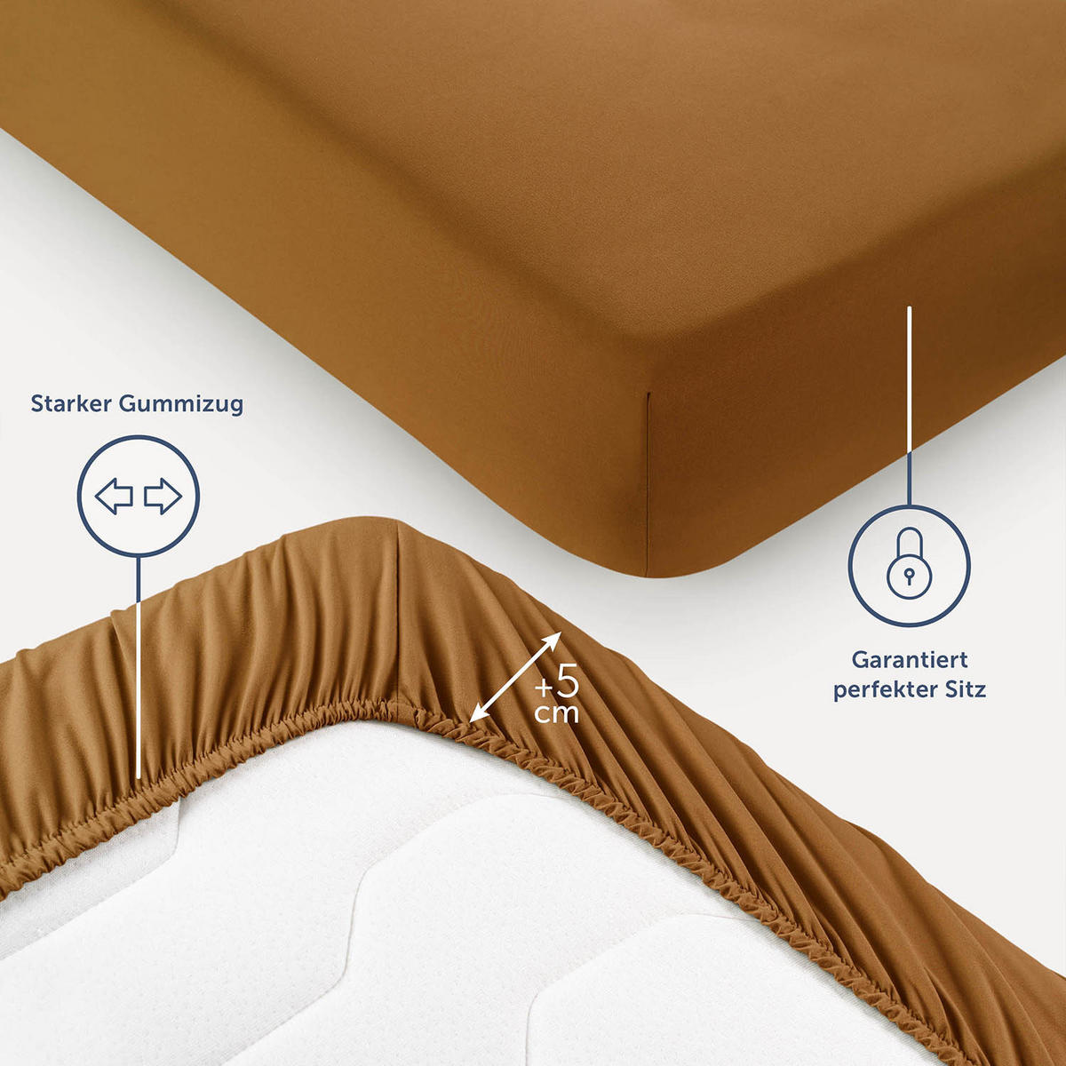 SPANNBETTLAKEN 80/200/30 cm Braun - Braun, Textil (80/200cm) - Blumtal