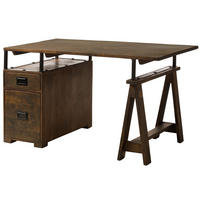SCHREIBTISCH Mango 140x78x80 braun lackiert RAILWAY #429 - Braun, Holz (78/140/80cm) - Massivmoebel24