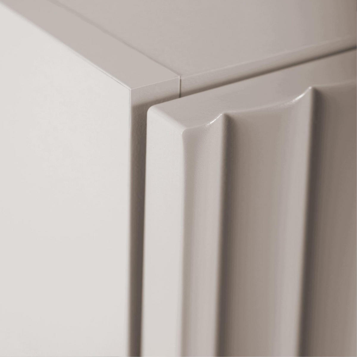 HÄNGESCHRANK BELLO geriffelt Kaschmir matt 35/68/27 cm - Kaschmir, Holzwerkstoff/Metall (35/68/27.2cm) - Rodan
