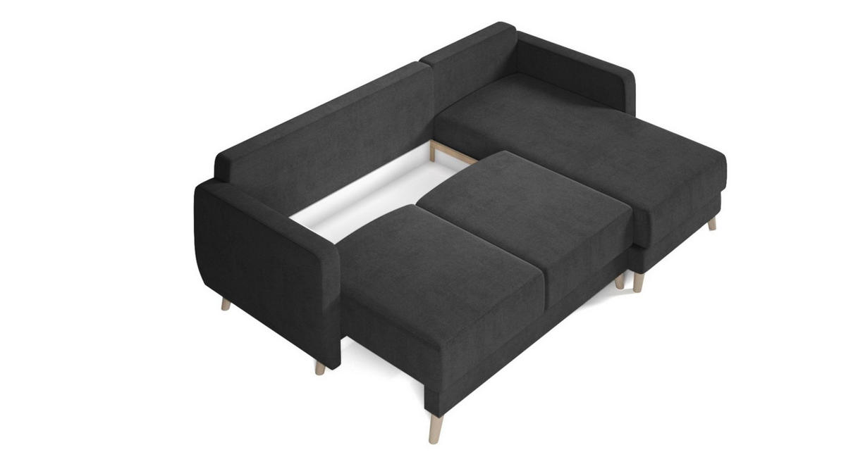 ECKSOFA Marlies In Sawana - Beige, Holzwerkstoff/Textil (233/140cm) - Fun Möbel