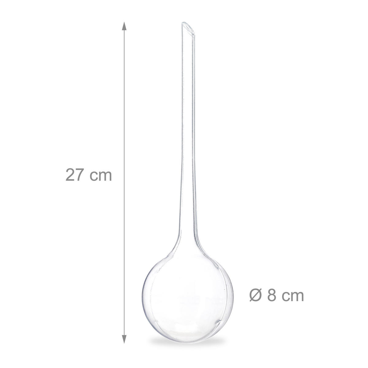 NÁDOBA na zavlažování 4 ks - průhledná, plast (8/27/8cm) - Relaxdays