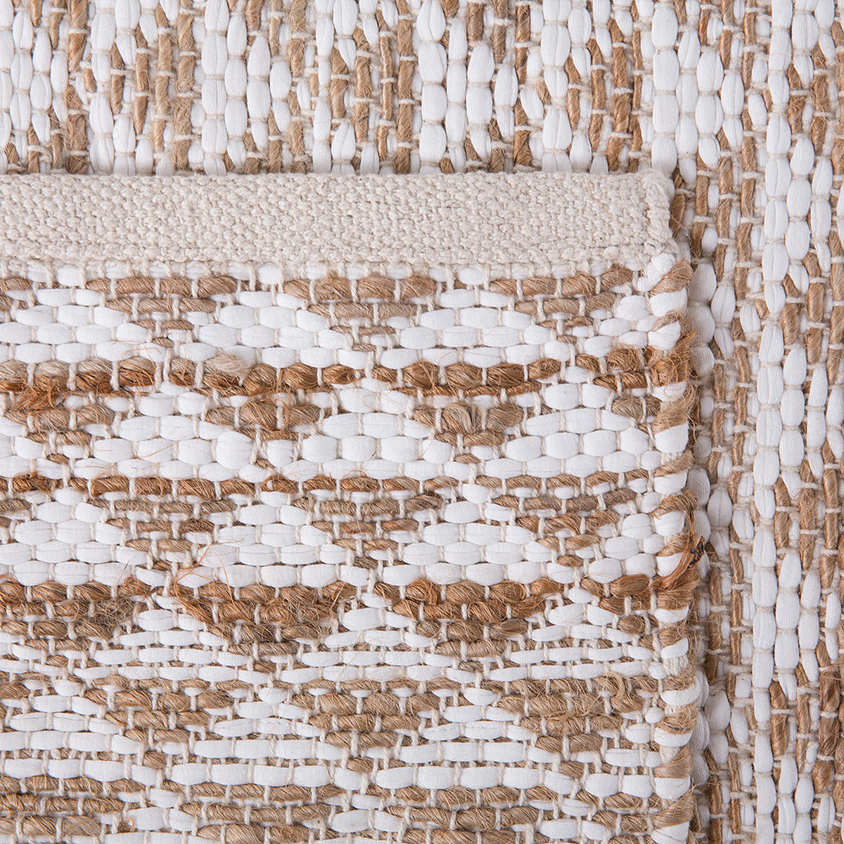 TEPPICH geflochten Tunceli 200/140 cm - Beige, Textil (140/200cm) - Beliani
