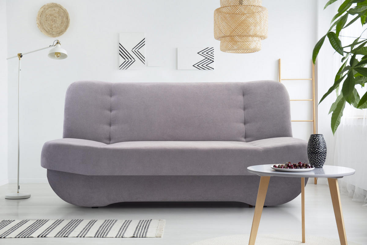 SCHLAFSOFA -PAFOS (Grau + Anthrazit) - Greige, Holz (192/90/87cm) - Möblo